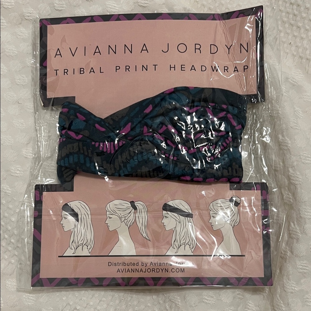Tribal‎ Print Headwrap - Pink and Blue